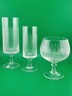 Vintage Set of (3) Vintage Rosenthal ROMANCE I MOTIF 3 Various Styles Of Glasses