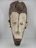Fang Ngil Mask Gabon African Tribal Art Hand Carved Wood Kaolin Antique 1900s