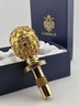 Rare Original Gorgeous Faberge Egg Gold Coronation Bottle Stop W Original Box.