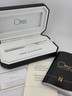Rare OMAS 502 Sterling Silver 925 Faceted Ballpoint Pen Box & Papers Italy. 48g.