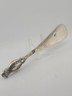 Rare Antique 19th C. AMERICAN STERLING SILVER SHOE HORN W EMBOSSED FLORAL DESIGN