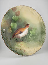 RARE 19th C LIMOGES FRANCE PHEASANT PLATE CHARGER HANDPAINTED ARTIST SIGNED