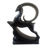 Vintahe Royal Haeger Pottery 6044 Exyra Large Black Ram Gazelle. VG Cond.