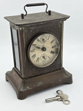 Antique JUNGHANS Germany Carriage Mantle Clock Musical Alarm Clock Music Works