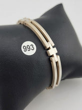 Vintage Bar Link Unisex Bracelet Sterling Silver 925 Bar. 7.5 Inch. 25 Grams.