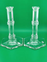 Vintage Elegant Pair Of TIFFANY & CO Crystal Windham Candle Holders 8” Tall