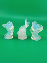 Set Of 3 SABINO Poisson Capelan Fish Opalescent Glass Art Deco Stamped Koi Fish