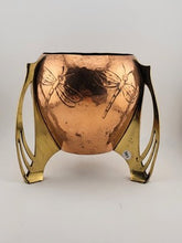 Rare Collectible WMF Ikora, Germany, art nouveau copper and brass vase J1525.