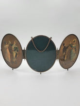Rare 1800's Victorian Bronze Frame Dancing Couple Triple Hanging Shaving Vanity.