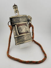 RARE ANTIQUE ORNATE MOROCCAN TOUAREG ISLAMIC ENGRAVED BRASS GUN POWDER FLASK