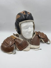 Rare Antique 1940's Goldsmith 60F Football Helmet &University 12C Shoulder Pads.