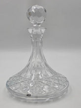 Atlantis Crystal Ship Decanter Criss Cross Cut Pattern Watermark Faceted Stopper
