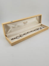 Rare Antique Mid Century Posins Sterling Silver Bracelet W Original Box. 7.5 In