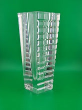 Rare Orrefors Sweden Clear Crystal MODERN FLOWER HORIZON VA Jan Johannson