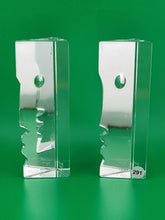 Pair Of Baccarat Crystal "Encounter" Sculpture. Robert Rigot France. VG Cond.