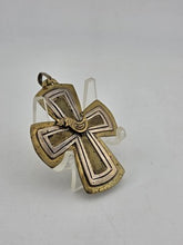 Rare Vintage Jeep Collins Brass & Sterling Silver Dove Cross Pendant. VG Cond.