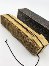 Antique Miniature Islamic Quran Istanbul Folding Manuscript In Case Arabic 40 Ft