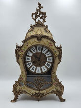 Rare 22" Vintage Rococo Boulle Mantel Clock Franz Hermle German Movement Works