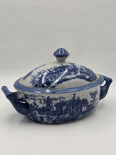 Imported Victoria Ware Ironstone Blue & White Soup Tureen Lidded Vegetable Dish