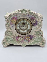 Antique 19thC Royal Bonn Germany La Corsica Ansonia Porcelain Mantel Clock Works