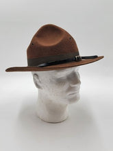 WW2 Campaign Hat 1944 PQMD-277-H-4321 Service Field Brown 7 Wool Drill Sargent