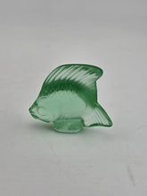Vintage Lalique France Mint Green Crystal Fish Sculpture 2" Signed Mint Cond.