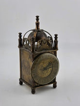Vintage Smiths Miniature Brass Lantern Clock Wind-Up Made in Great Britain. Read