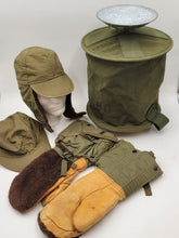 Vietnam/ Korean War Winter Field Gear, Winter Gloves, Portable Shower, Fur Hats