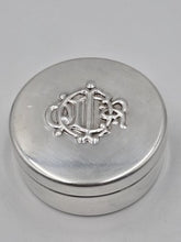 1980s Christian Dior Vintage Silver Plated Monogram Vanity, Trinket Jewelry Box