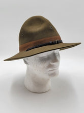 WW2 Campaign Hat 1944 PQMD-277-H-4321 Service Field Brown 7 Wool Drill Sargent