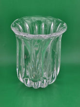 Vintage Orrefors art glass vase. Rare Pattern 6.5 inches tall, 5 inches diameter