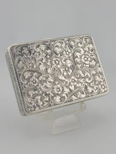 Amazing Antique Italian 800 Silver Cigarette Case Deep Hand Engraving 102 g.