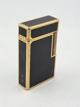 Vtg Authentic St Dupont Laque De Chine France Gold Plated Ligne 1 Lighter. Works