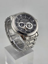 Bulova BVA 21-Jewels Skeleton Dial Men's Watch 96A119 Stainless Steel. Working.