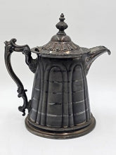 Antique 19th C Meriden Water Pitcher Decanter Bold Ornate Silver Plate Lrg Heavy