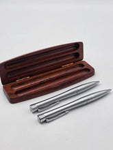 Parker Urban Stainless Steel Ballpoint Pen Mechanical Pencil Set Wood Case