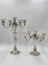 Antique Pair Of 1920's Gorham Sterling Silver Candelabra 5 Candle Holders. #638.