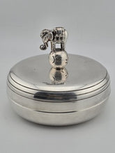 Rare OOAK Jean Boggio Figural Elephant Silver Lidded Trinket Box Surealist Decor