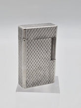 Rare Vintage S.T. Dupont Ligne 1 Silver Plated Lighter Wave Patern France Luxury