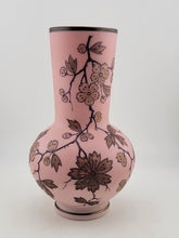 Rare Collectible PK Poschinger Krystallie Antique Burmese glass Pink vase.