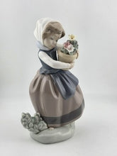 Vintage 1983 Retired Lladro 5223 "Spring is Here" Girl with Flowers No Box