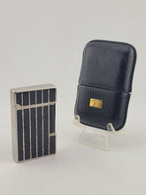 Rare Beautiful St Dupont Black Lacquer &Palladium Ligne 2 Lighter W Leather Case