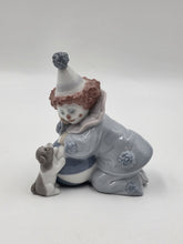 Lladro 5278 “Pierrot w/ Puppy & Ball" Kneeling Clown Dog Figurine Spain W Box