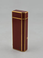Vintage Cartier ''Must de Cartier'' Red Gas Lighter ''Laque-de-Chine''. Working