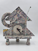 Rare Vintage Richard Birkett Memphis Style Fantasy Splatter Paint Clock. Signed.