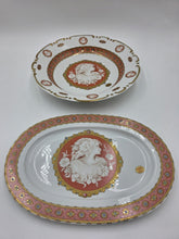 Set Of 2 T. Limoges Italy 24K Gold Cameo Porcelain Plates. Decorazioni Esclusive