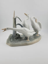 Lladro #4549 Geese With Snail on Reeds Large Porcelain Figurine-RARE RETIRED!