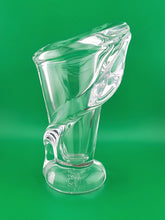 VINTAGE MCM ART VANNES LE CHATEL CALLA LILY VASE 7" CLEAR FRENCH ART GLASS