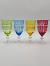 Set Of 4 AJKA Crystal Cut to Clear Iced Tea Water Goblets Glasses Proinnseas.