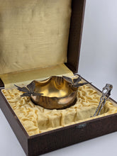 Antique 1920's Silver Plate Sugar Tongs & Bowl W Butterfly Set In Original Box